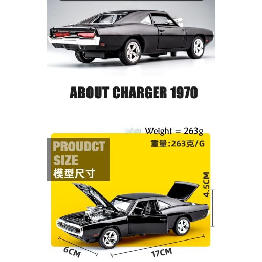 Fém autó modell 1:32 Dodge Challenger 1970