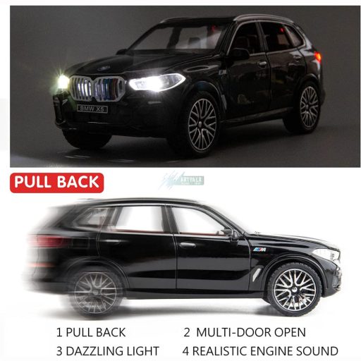 Fém autómodell BMW X5 MPower gyüjtőknek 1:32 - fekete OEM