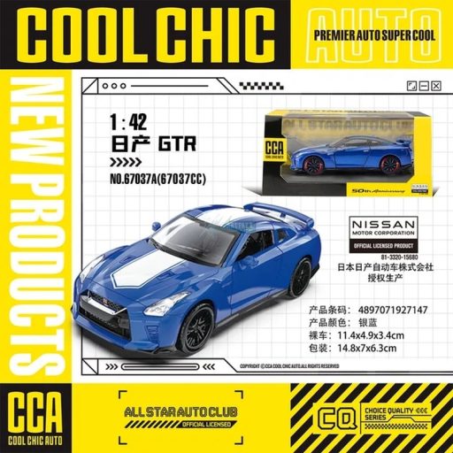 CCA autómodell 1:42 Nissan GT-R (R35)  licenszes, gyüjtőknek - vitrindobozban