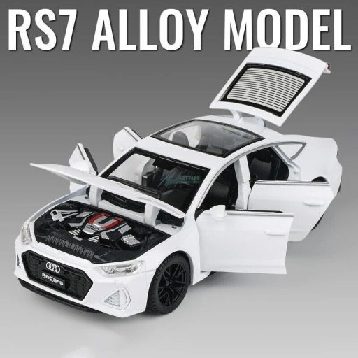 Fém autómodell 1:32 Audi RS-7 gyüjtőknek - fehér OEM