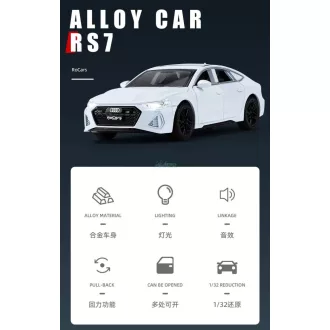 Fém autómodell 1:32 Audi RS-7 gyüjtőknek - fehér OEM
