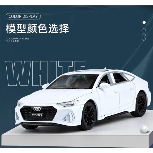 Fém autómodell 1:32 Audi RS-7 gyüjtőknek - fehér OEM