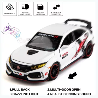   Fém autó modell 1:32 Honda Civic Type -R - gyüjtőknek OEM
