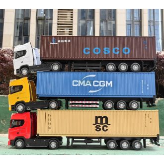   Model haszonjármű Scania konténeres nyerges vontató 1:50 kamion OEM - gyüjtőknek