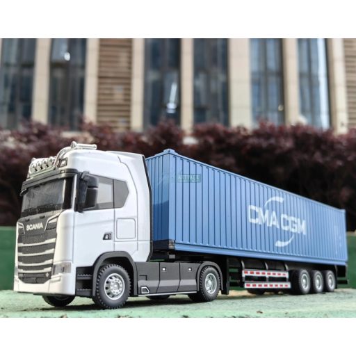 Model haszonjármű Scania konténeres nyerges vontató 1:50 kamion OEM - gyüjtőknek