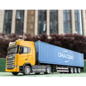   Model haszonjármű Scania konténeres nyerges vontató 1:50 kamion OEM - gyüjtőknek