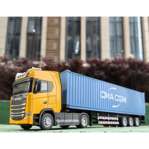 Model haszonjármű Scania konténeres nyerges vontató 1:50 kamion OEM - gyüjtőknek
