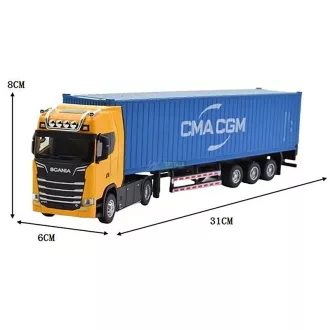   Model haszonjármű Scania konténeres nyerges vontató 1:50 kamion OEM - gyüjtőknek