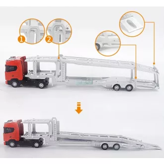   Model haszonjármű Scania autószállító nyerges vontató 1:50 kamion OEM - gyüjtőknek