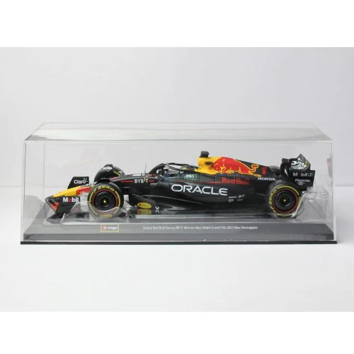 Bburago Prémium 1:24 modell 2023 F1 győztes Oracle Red Bull RB19 1 Max Verstappen - gyüjtőknek, vitrindobozban