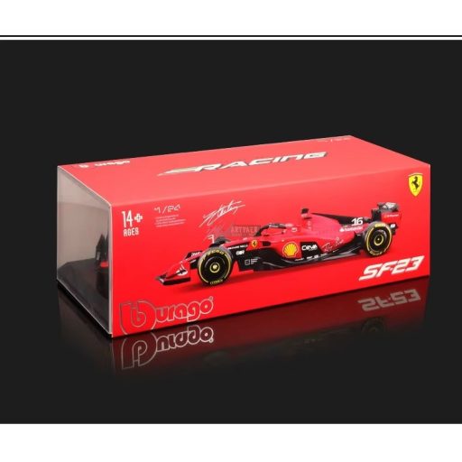 Bburago Prémium 1:24 modell 2023 F1 Ferrari SF23-16  Charles Leclerc - gyüjtőknek, vitrindobozban