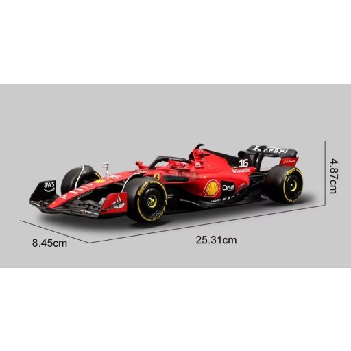 Bburago Prémium 1:24 modell 2023 F1 Ferrari SF23-16  Charles Leclerc - gyüjtőknek, vitrindobozban