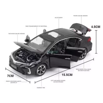   Fém autó modell 1:32 Toyota Corolla fehér gyüjtőknek OEM