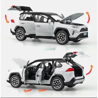 Fém autó modell 1:32 Toyota RAV4 fehér gyüjtőknek OEM