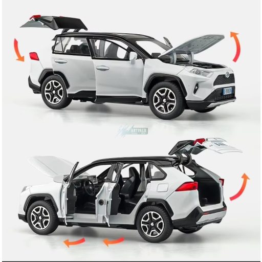 Fém autó modell 1:32 Toyota RAV4 fehér gyüjtőknek OEM
