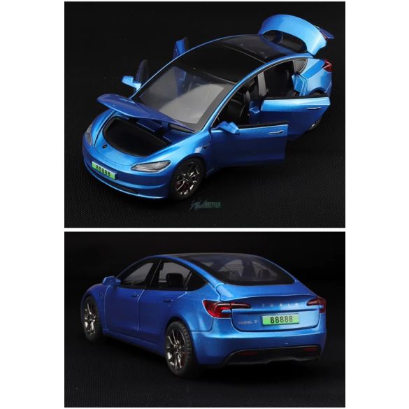 Fém autó model 1:32 Tesla 3 - gyüjtőknek OEM