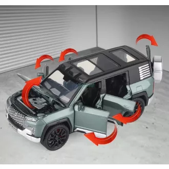   Fém autó model 1:32 BYD U8 YangWang SUV terepjáró - gyüjtőknek OEM zöld