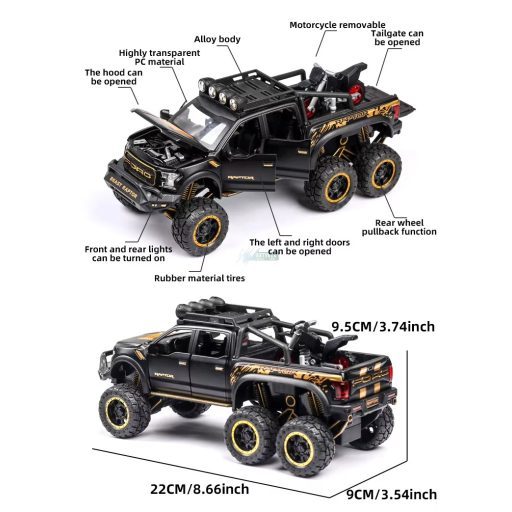 Fém autó model 1:24 Ford Raptor F150 pickup - gyüjtőknek OEM