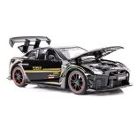 Fém autó model 1-32 Nissan GTR R35 fekete
